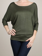 Load image into Gallery viewer, Olive Dolman Top
