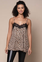 Load image into Gallery viewer, Lace &amp; Leopard Cami Top
