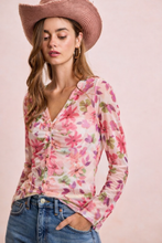 Load image into Gallery viewer, Blush Meadow Mesh Blouse
