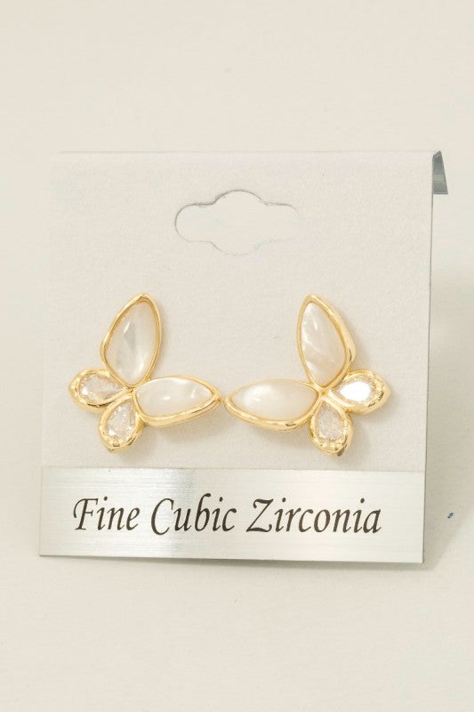 Butterfly CZ Earrings
