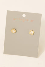 Load image into Gallery viewer, Sterling Silver CZ Clover Studs
