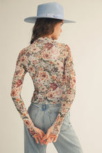 Load image into Gallery viewer, Garden Muse Floral Mesh Top
