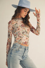 Load image into Gallery viewer, Garden Muse Floral Mesh Top
