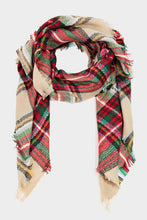 Load image into Gallery viewer, Winter Market Plaid Blanket Scarf
