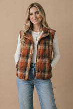 Load image into Gallery viewer, Pumpkin Spice Plaid Vest
