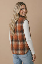 Load image into Gallery viewer, Pumpkin Spice Plaid Vest
