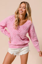 Load image into Gallery viewer, Dream of Hearts Sweater in Bubble Gum
