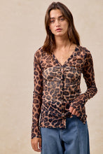 Load image into Gallery viewer, Outlaw Leopard Mesh Top
