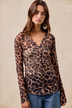 Load image into Gallery viewer, Outlaw Leopard Mesh Top
