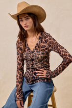 Load image into Gallery viewer, Outlaw Leopard Mesh Top
