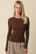 Load image into Gallery viewer, Second Skin Long Sleeve Crew in Espresso
