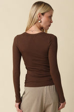 Load image into Gallery viewer, Second Skin Long Sleeve Crew in Espresso
