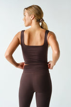 Load image into Gallery viewer, Chocolate Brown Sports Bra Top
