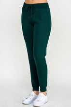 Load image into Gallery viewer, Comfy Fleece Hunter Green Jogger Pants
