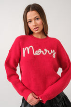 Load image into Gallery viewer, Christmas Red Merry Sweater
