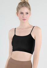 Load image into Gallery viewer, Basic Luxury Black Crop Cami
