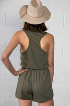 Load image into Gallery viewer, Summer Vacation Romper In Olive

