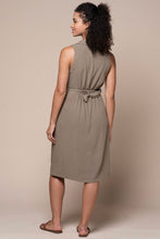 Load image into Gallery viewer, Hint of Perfection Olive Wrap Dress
