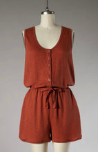 Load image into Gallery viewer, Summer Vacation Romper In Rust
