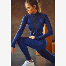 Load image into Gallery viewer, Electric Blue Athletic Leggings &amp; Jacket Set
