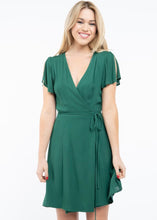 Load image into Gallery viewer, Sweet Celebrations Emerald Green Wrap Dress (More Colors)
