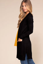Load image into Gallery viewer, Teachers Pet Long Cardigan Sweater In Mustard
