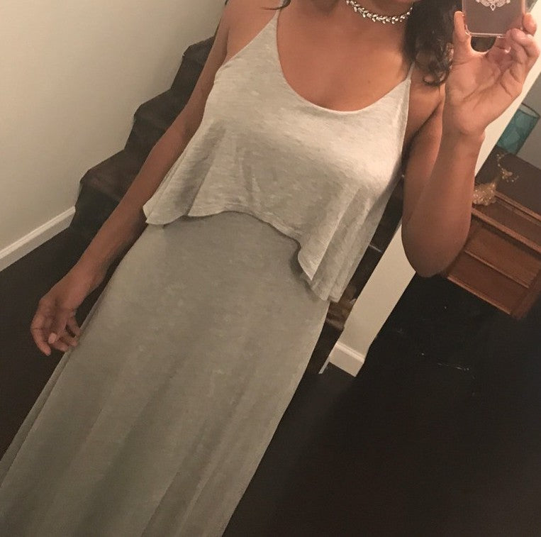 Maui Maxi Dress In Heather Grey